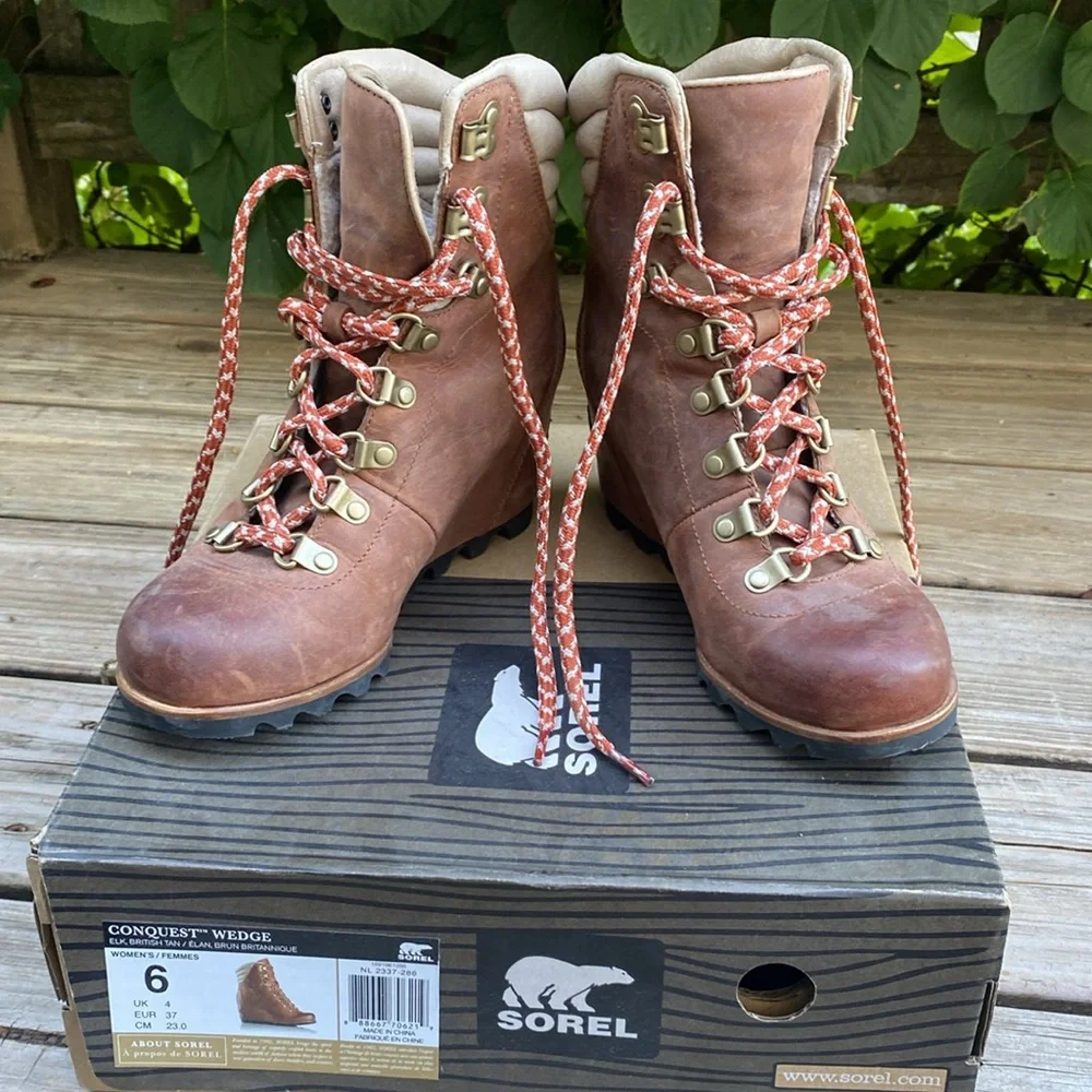 SOREL Conquest Wedge boots. Size 6 US 23cm Brown - Picture 7 of 7